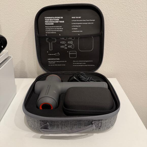 Sharper Image Power Percussion Handheld Deep Tissue Massager Gray Tested - Picture 2 of 4